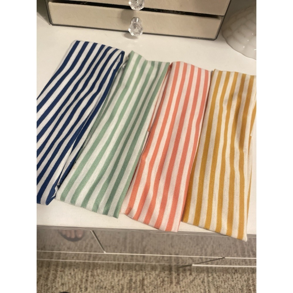 Pack Of 4 Stoped Headbands NEW IN PACKAGE yellow Blue Pink Green Fp Boho Hippie